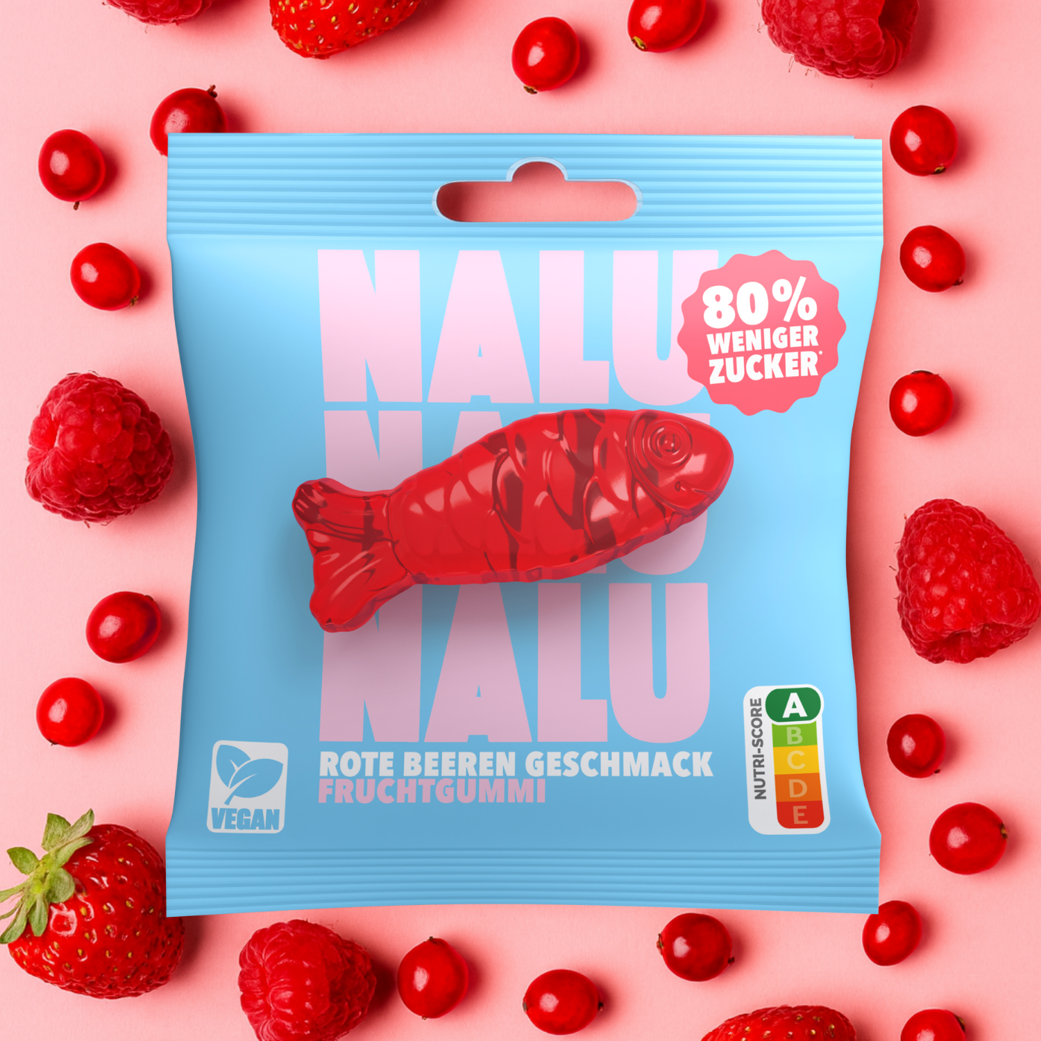 Rote Beeren Fisch (12 Beutel)