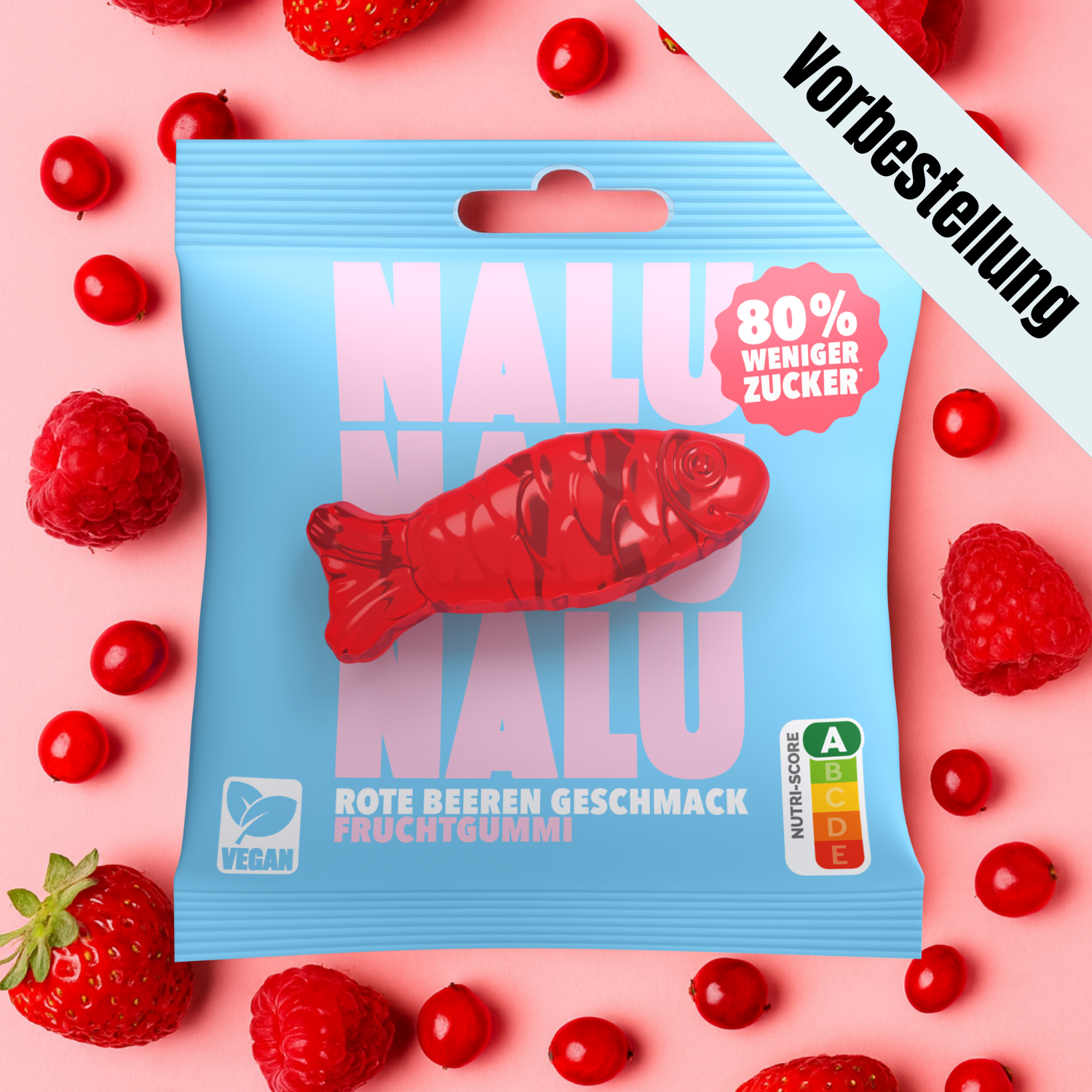 Rote Beeren Fisch VEGAN (12 Beutel) - Vorbestellung ~21. Oktober