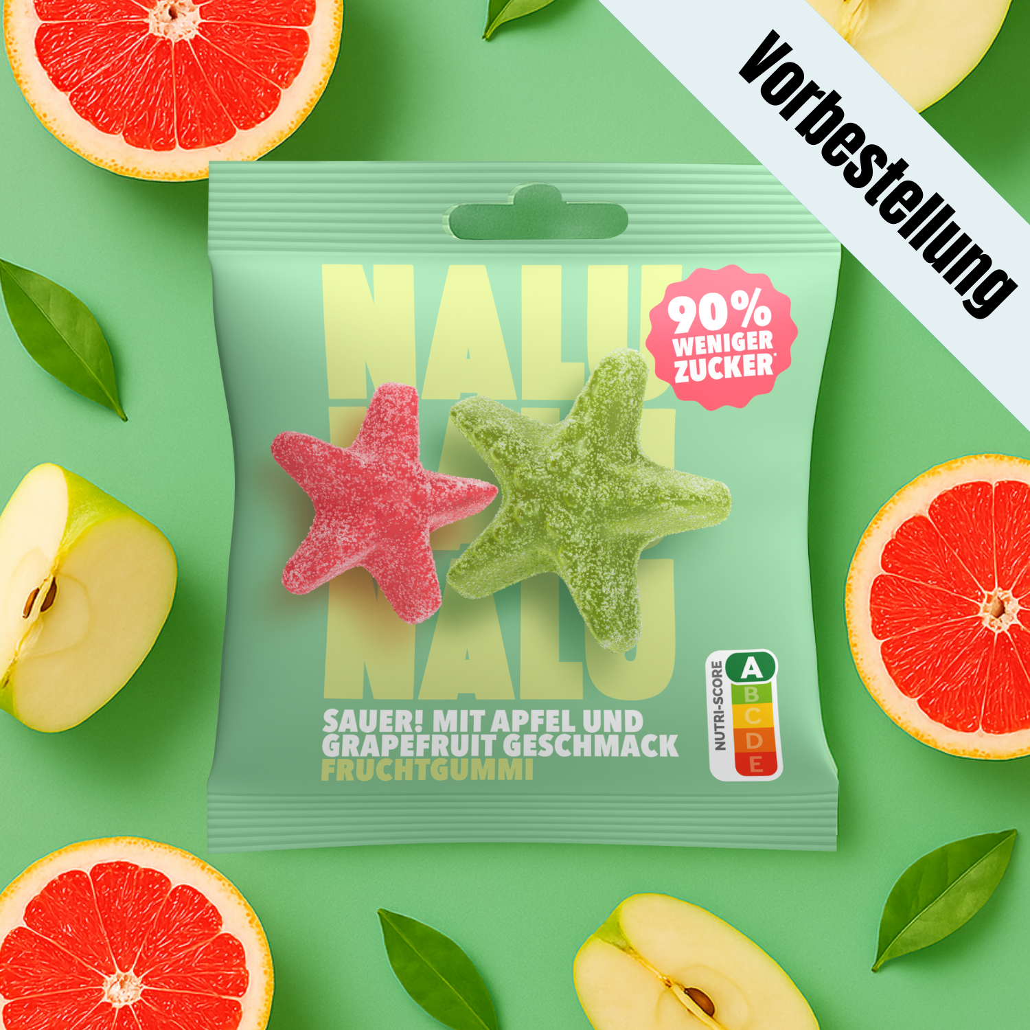 Apfel & Grapefruit Saure Seesterne (12 Beutel) - Vorbestellung ~21. Oktober