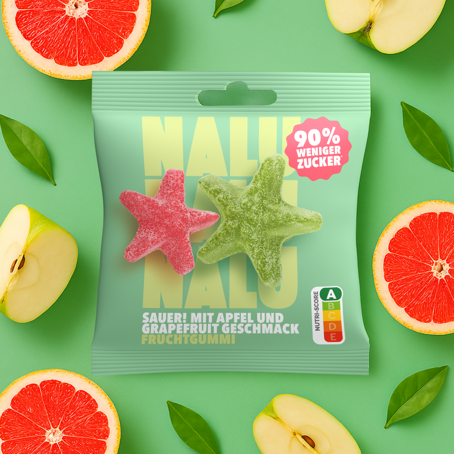 Apfel & Grapefruit Saure Seesterne (12 Beutel)